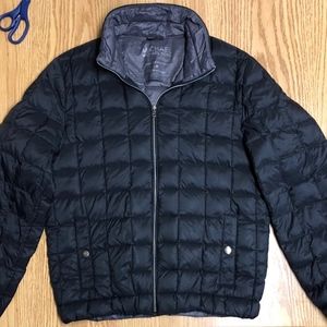Black Michael Kors Quilted Nylon Puffer Jacket